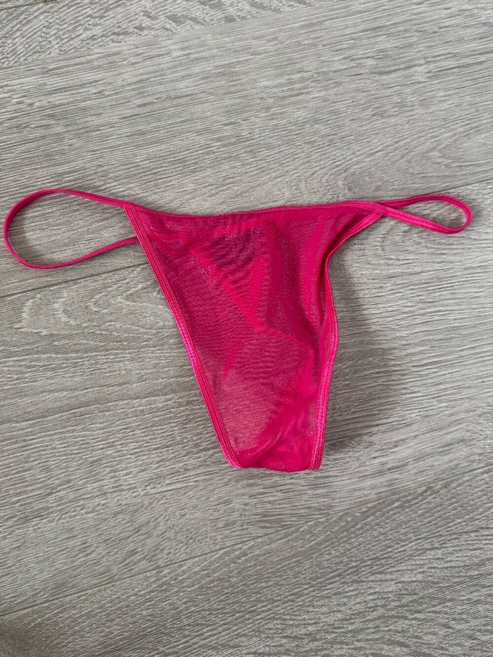 Victoria’s Secret Very Sexy Little Things Hot Pink Sheer Sparkle String Thong S